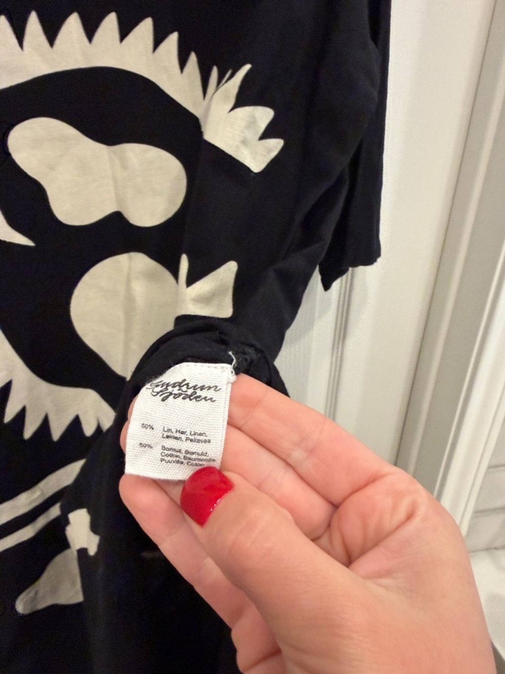 Gundrun Sjoden abstract linen and cotton tunic - Picture 11 of 12